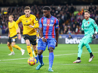 Eddie Nketiah of Crystal Palace is in attacking action during the Premier League match between Wolverhampton Wanderers and Crystal Palace at...