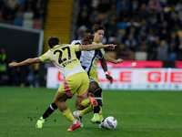 During the Italian Serie A Enilive soccer championship football match between Udinese Calcio and Juventus FC at Bluenergy Stadium in Udine,...