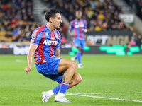 Number 12, Daniel Munoz of Crystal Palace, is in attacking action during the Premier League match between Wolverhampton Wanderers and Crysta...