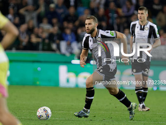 Jesper Karlstrom of Udinese participates in the Italian Serie A Enilive soccer championship football match between Udinese Calcio and Juvent...