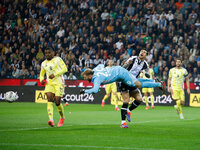 Martin Payero of Udinese plays against Michele Di Gregorio and Pierre Kalulu of Juventus during the Italian Serie A Enilive soccer champions...