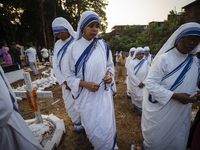 Nuns offer prayers on the grave during the All Souls' Day observation in Guwahati, India, on November 2, 2024. All Souls' Day is a Christian...