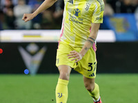 Nicolo Savona of Juventus participates in the Italian Serie A Enilive soccer championship match between Udinese Calcio and Juventus FC at Bl...