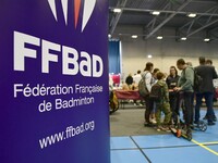 The French Badminton Championships for disabled people take place in Valence, Drome, on November 2, 2024. (