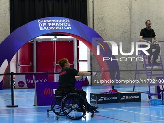 The French Badminton Championships for disabled people take place in Valence, Drome, on November 2, 2024. (