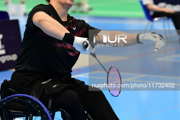 The French Badminton Championships for disabled people take place in Valence, Drome, on November 2, 2024. 