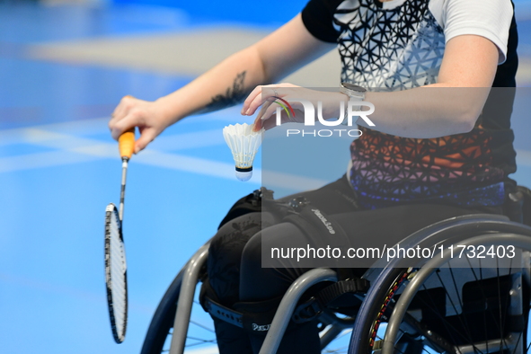 The French Badminton Championships for disabled people take place in Valence, Drome, on November 2, 2024. 