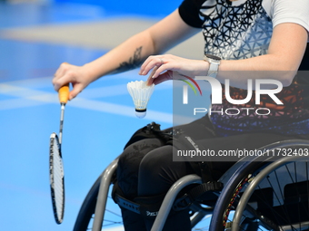 The French Badminton Championships for disabled people take place in Valence, Drome, on November 2, 2024. (