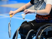 The French Badminton Championships for disabled people take place in Valence, Drome, on November 2, 2024. (