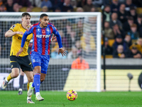 Daniel Munoz, number 12 of Crystal Palace, is on the ball during the Premier League match between Wolverhampton Wanderers and Crystal Palace...