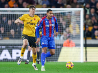 Daniel Munoz, number 12 of Crystal Palace, is on the ball during the Premier League match between Wolverhampton Wanderers and Crystal Palace...