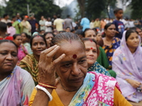 Minority people participate in a protest demanding protections for Hindus and other minorities in Dhaka, Bangladesh, on November 2, 2024. Fo...