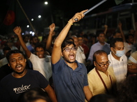 Minority people participate in a protest demanding protections for Hindus and other minorities in Dhaka, Bangladesh, on November 2, 2024. Fo...