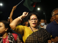 Minority people participate in a protest demanding protections for Hindus and other minorities in Dhaka, Bangladesh, on November 2, 2024. Fo...