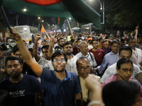 Minority people participate in a protest demanding protections for Hindus and other minorities in Dhaka, Bangladesh, on November 2, 2024. Fo...