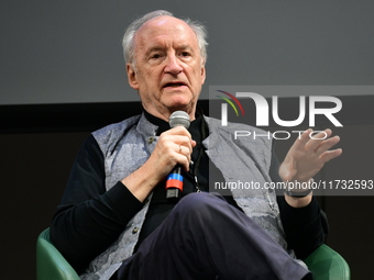 Hubert Vedrine, former Minister of Europe and Foreign Affairs of France, attends the first book fair in Valence, France, on November 2, 2024...