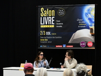 Aurelie Jean, a businesswoman, attends the first book fair in Valence, Drome, on November 2, 2024. (