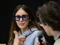 Aurelie Jean, a businesswoman, attends the first book fair in Valence, Drome, on November 2, 2024. (