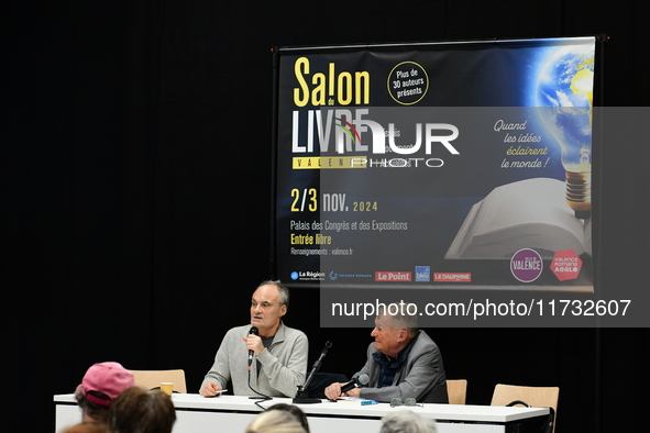 Philippe Val, a journalist, attends the first book fair in Valence, Drome, on November 2, 2024. 