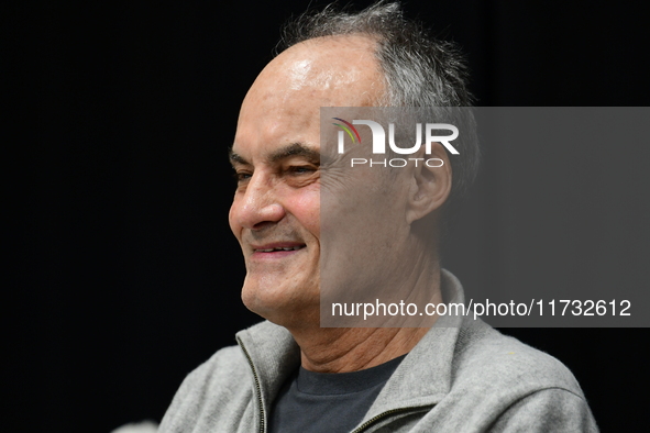 Philippe Val, a journalist, attends the first book fair in Valence, Drome, on November 2, 2024. 