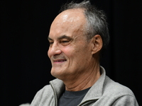 Philippe Val, a journalist, attends the first book fair in Valence, Drome, on November 2, 2024. (