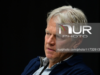 Olivier Weber attends the first book fair in Valence, Drome, on November 2, 2024. (