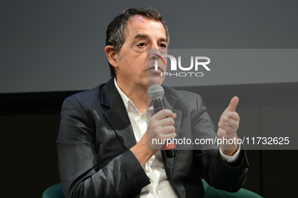 Jerome Fourquet attends the first book fair in Valence, Drome, on November 2, 2024. 