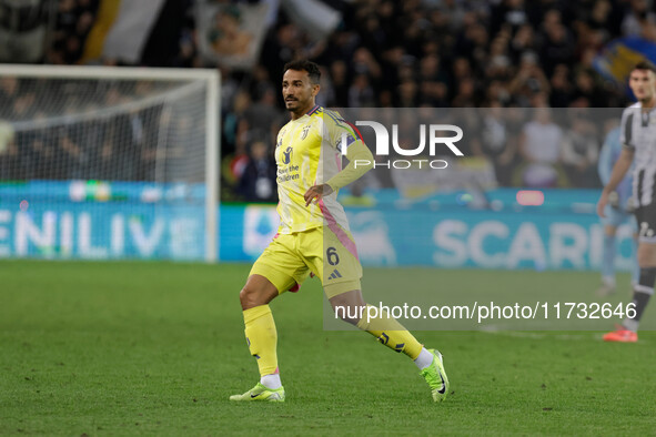 Luiz Da Silva Danilo of Juventus plays during the Italian Serie A Enilive soccer championship match between Udinese Calcio and Juventus FC a...