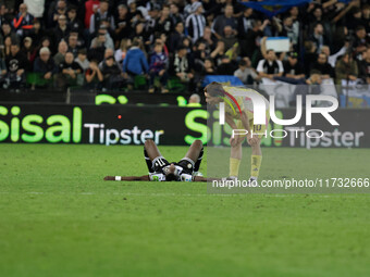 Hassane Kamara of Udinese shows disappointment during the Italian Serie A Enilive soccer championship match between Udinese Calcio and Juven...