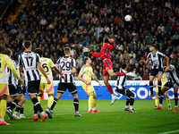 Maduka Okoye of Udinese participates in the Italian Serie A Enilive soccer championship football match between Udinese Calcio and Juventus F...