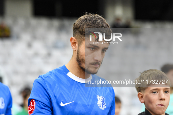 Victor Dican participates in the Romanian Cup match between Sanatatea Cluj and Farul Constanta in Cluj, Romania, on October 31, 2024, at Clu...