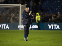 Stockport County manager Dave Challinor applauds at full time during the FA Cup First Round match between Stockport County and Forest Green...