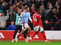 Callum Hudson-Odoi of Nottingham Forest celebrates after scoring a goal to make it 2-0 during the Premier League match between Nottingham Fo...