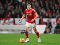 Ryan Yates of Nottingham Forest looks for options during the Premier League match between Nottingham Forest and West Ham United at the City...