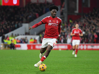 Ola Aina of Nottingham Forest participates in the Premier League match between Nottingham Forest and West Ham United at the City Ground in N...