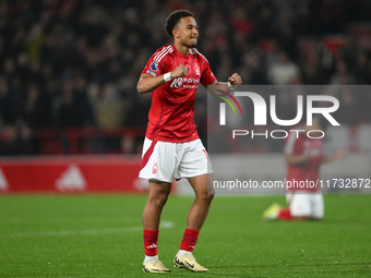 Eric da Silva Moreira of Nottingham Forest celebrates victory during the Premier League match between Nottingham Forest and West Ham United...