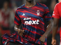 Ola Aina of Nottingham Forest celebrates victory during the Premier League match between Nottingham Forest and West Ham United at the City G...