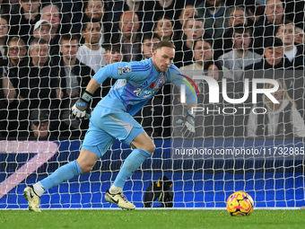 Matz Sels, Nottingham Forest goalkeeper, is in action during the Premier League match between Nottingham Forest and West Ham United at the C...