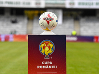 The official ball of the Romanian Cup, Sanatatea Cluj vs. Farul Constanta, is used in Cluj, Romania, on October 31, 2024, at Cluj Arena. (