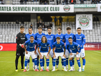 Players of Farul Constanta participate in the Romanian Cup match, Sanatatea Cluj vs. Farul Constanta, in Cluj, Romania, on October 31, 2024,...