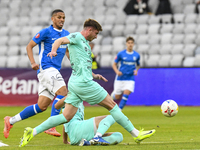 Razvan Lazar is in action during the Romanian Cup match between Sanatatea Cluj and Farul Constanta in Cluj, Romania, on October 31, 2024, at...