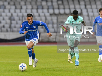 Robert Mustaca participates in the Romanian Cup match between Sanatatea Cluj and Farul Constanta at Cluj Arena in Cluj, Romania, on October...