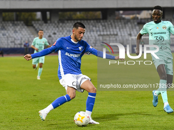 Robert Mustaca participates in the Romanian Cup match between Sanatatea Cluj and Farul Constanta at Cluj Arena in Cluj, Romania, on October...