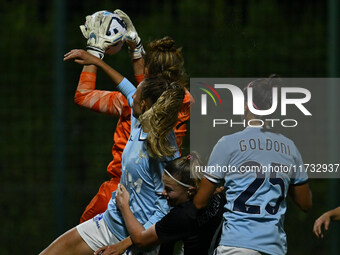 Astrid Gilardi of F.C. Como Women and Martina Zanoli of S.S. Lazio are in action during the 8th day of the Serie A Femminile eBay Championsh...