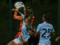 Astrid Gilardi of F.C. Como Women and Martina Zanoli of S.S. Lazio are in action during the 8th day of the Serie A Femminile eBay Championsh...