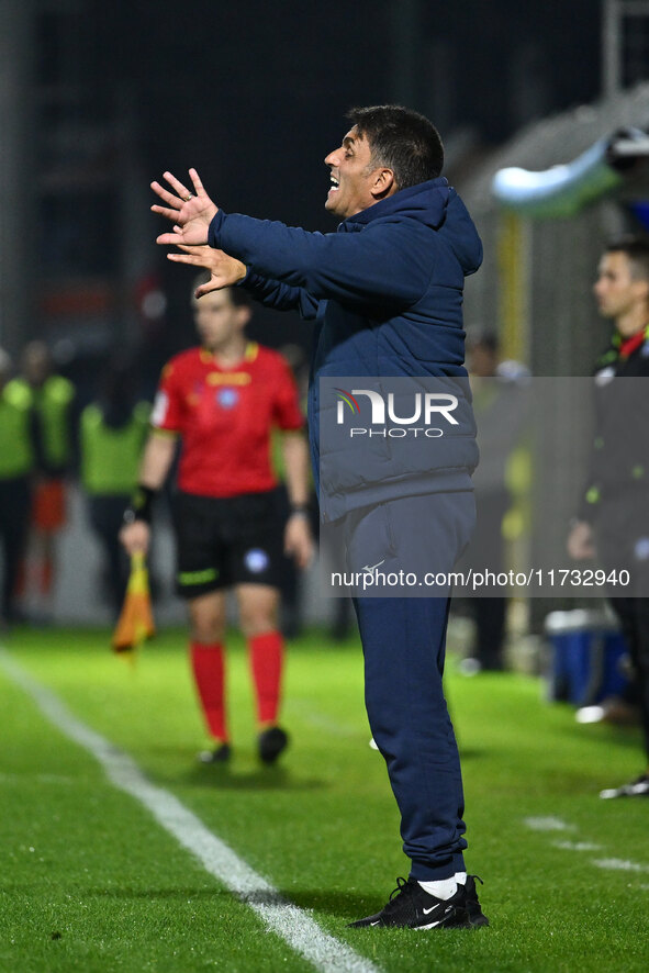 Gianluca Grassadonia coaches S.S. Lazio during the 8th day of the Serie A Femminile eBay Championship between S.S. Lazio and F.C. Como at th...