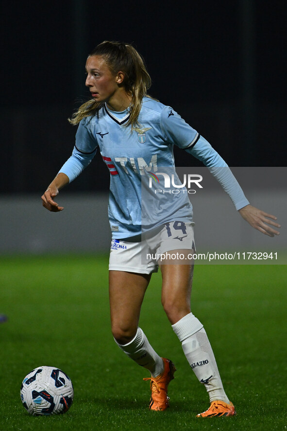 Martina Zanoli of S.S. Lazio is in action during the 8th day of the Serie A Femminile eBay Championship between S.S. Lazio and F.C. Como at...