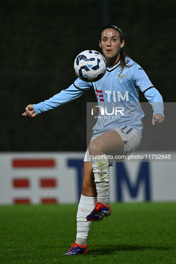 Clarisse Le Bihan of S.S. Lazio is in action during the 8th day of the Serie A Femminile eBay Championship between S.S. Lazio and F.C. Como...