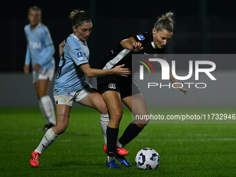 Noemi Visentin of S.S. Lazio is in action during the 8th day of the Serie A Femminile eBay Championship between S.S. Lazio and F.C. Como at...