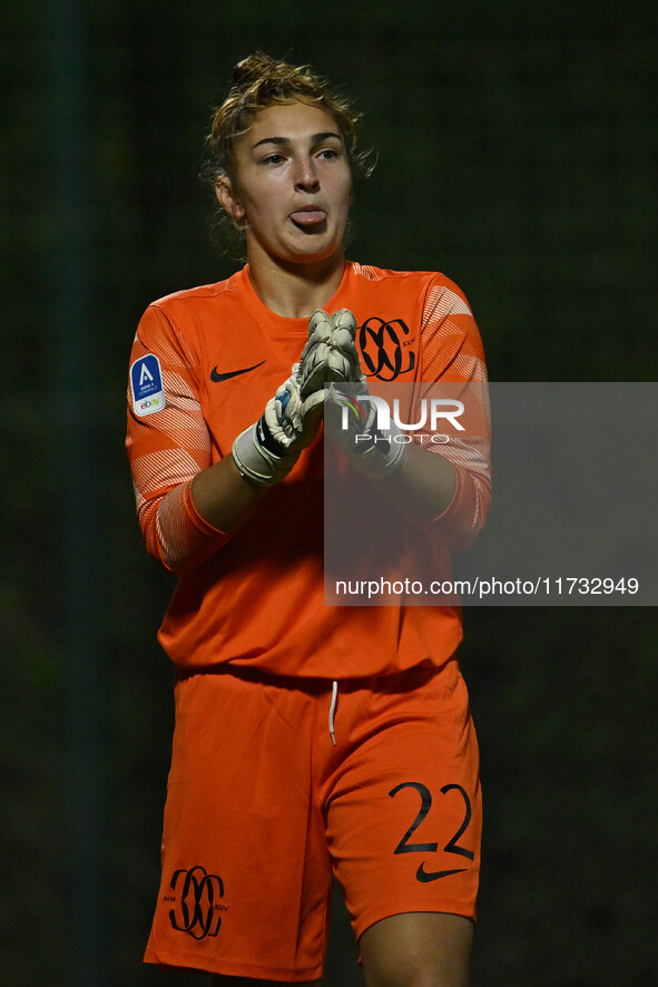 Astrid Gilardi of F.C. Como Women participates in the 8th day of the Serie A Femminile eBay Championship between S.S. Lazio and F.C. Como at...